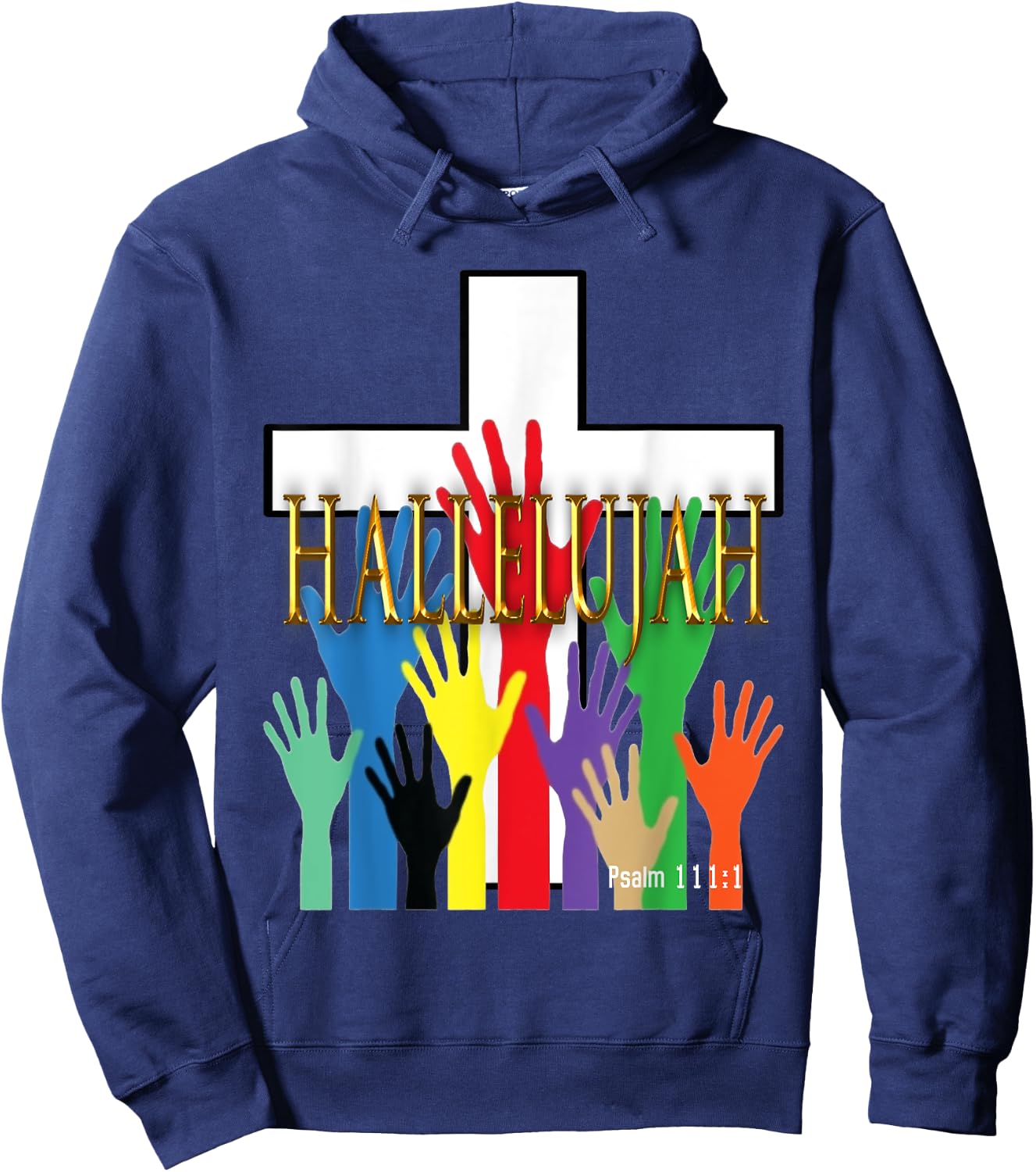 Hallelujah Religious Hoodie - Hoodie | Navy