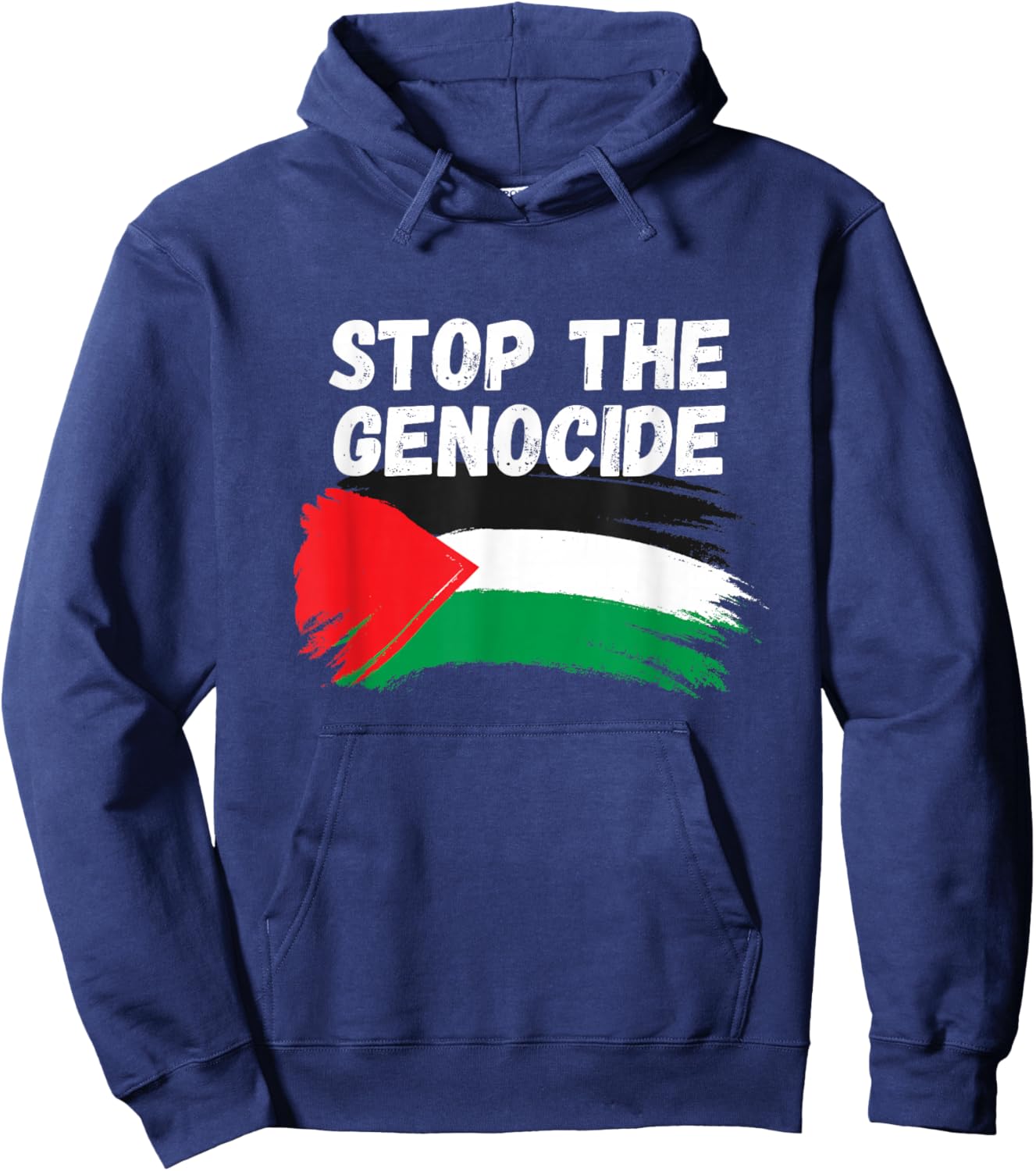 Stop The Genocide Flag Hoodie - Hoodie | Navy