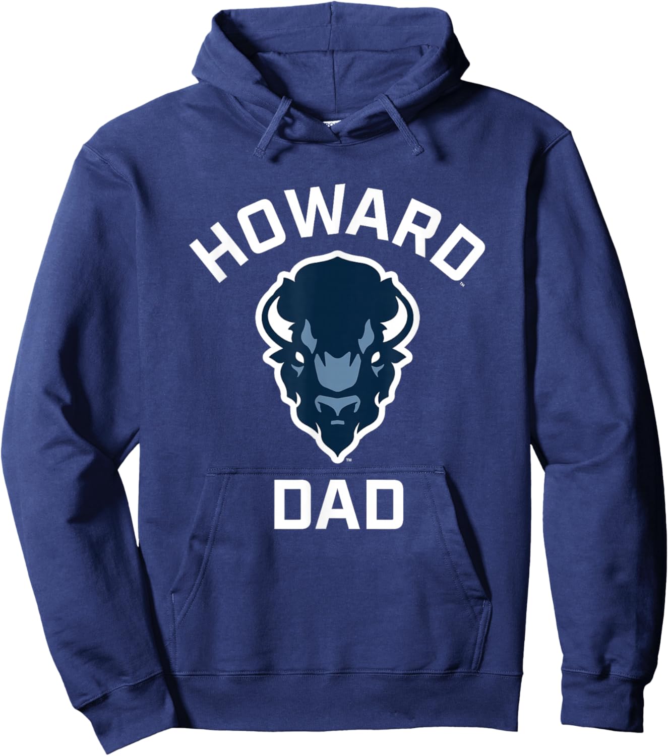 Howard University Bison Arched Dad Hoodie - Hoodie | Navy