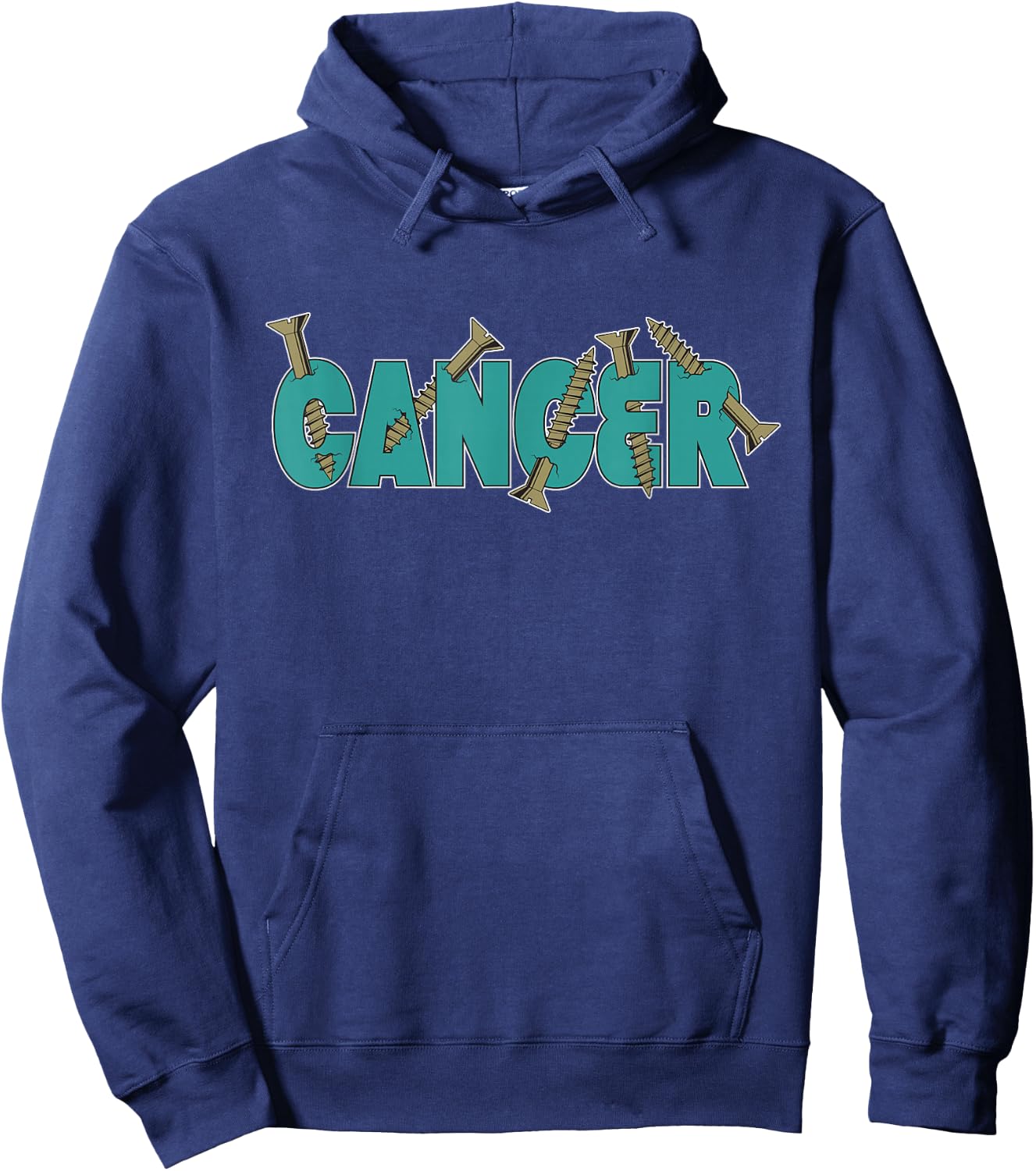Funny Survivor Screw Cancer Live A Happy Life Hoodie - Hoodie | Navy