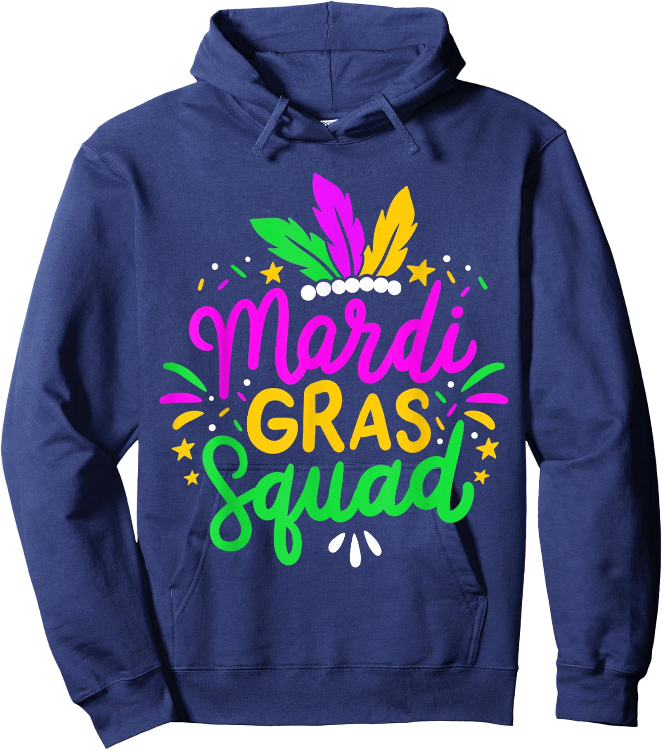 Mardi Gras Squad Party Gift Hoodie - Hoodie | Navy