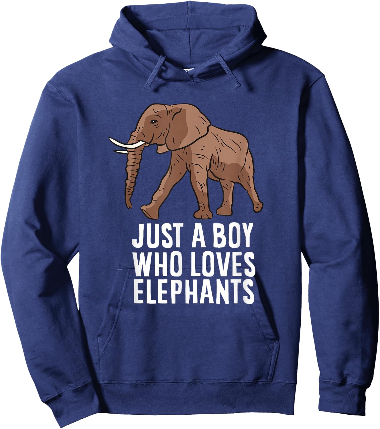 Just a Boy Who Loves Elephants Funny Elephant Hoodie - Hoodie | Navy