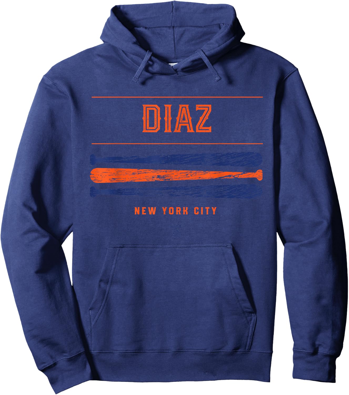 Edwin Diaz Vintage Baseball Bat Gameday Hoodie - Hoodie | Navy