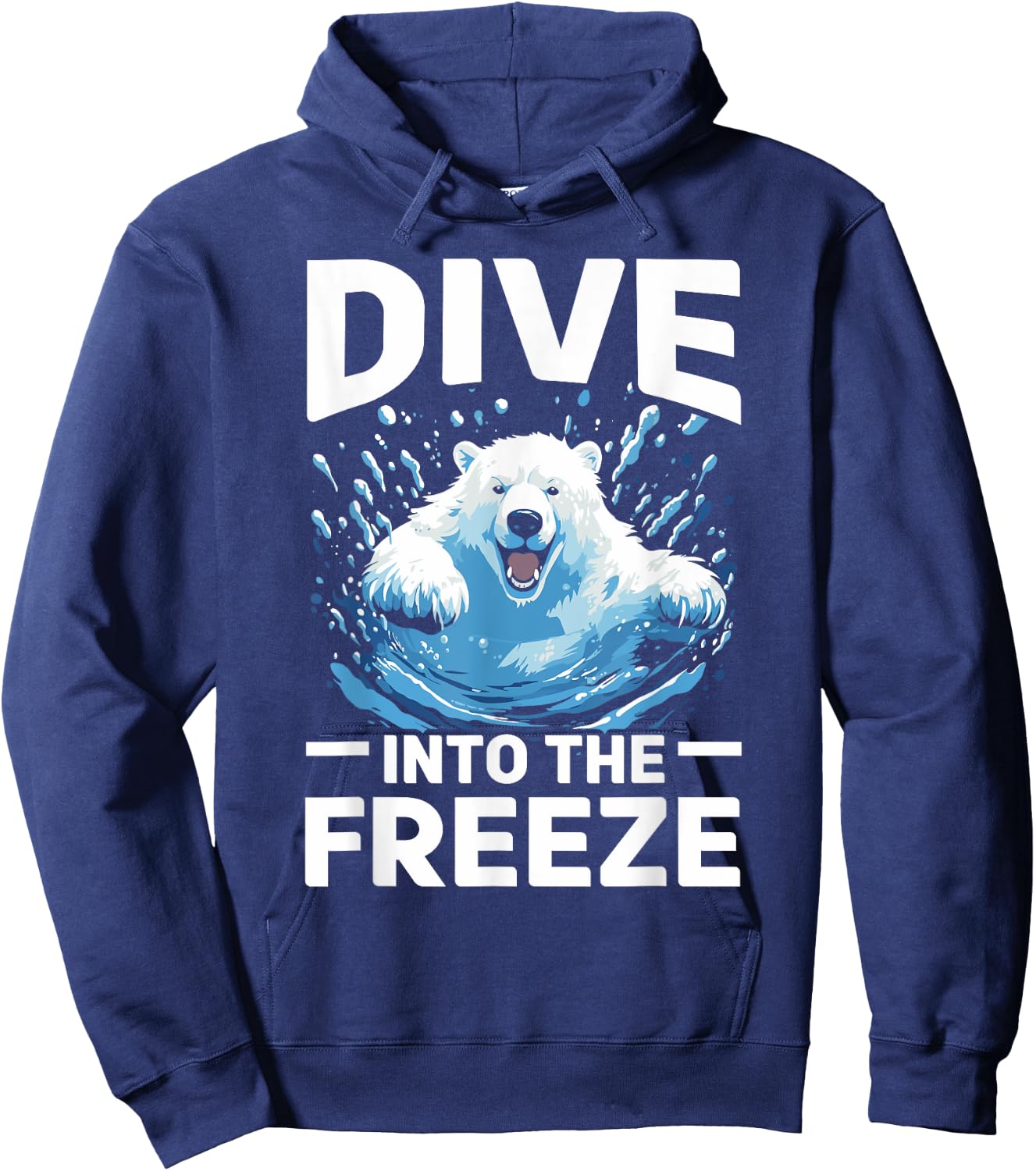 Polar Bear Plunge Icy Water Polar Plunge Hoodie - Hoodie | Navy