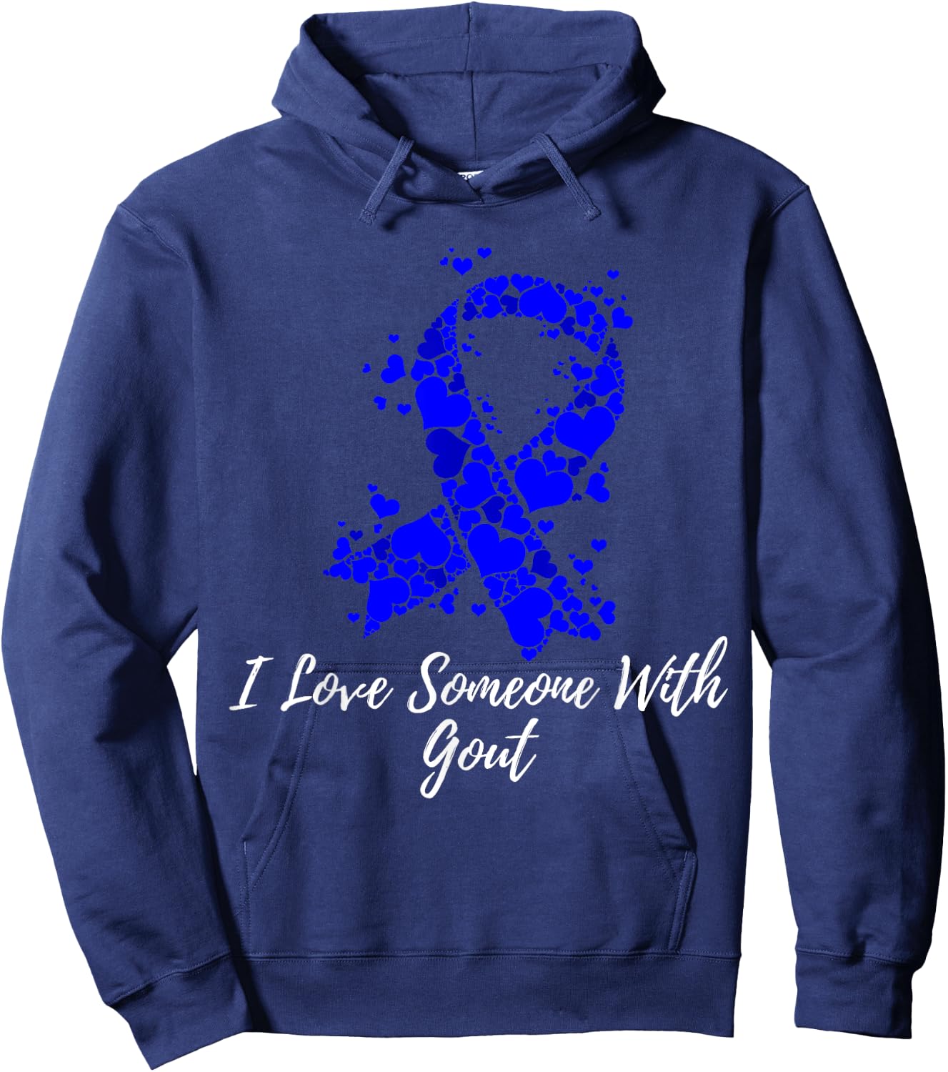 I Love Someone With Gout Awareness Hoodie - Hoodie | Navy