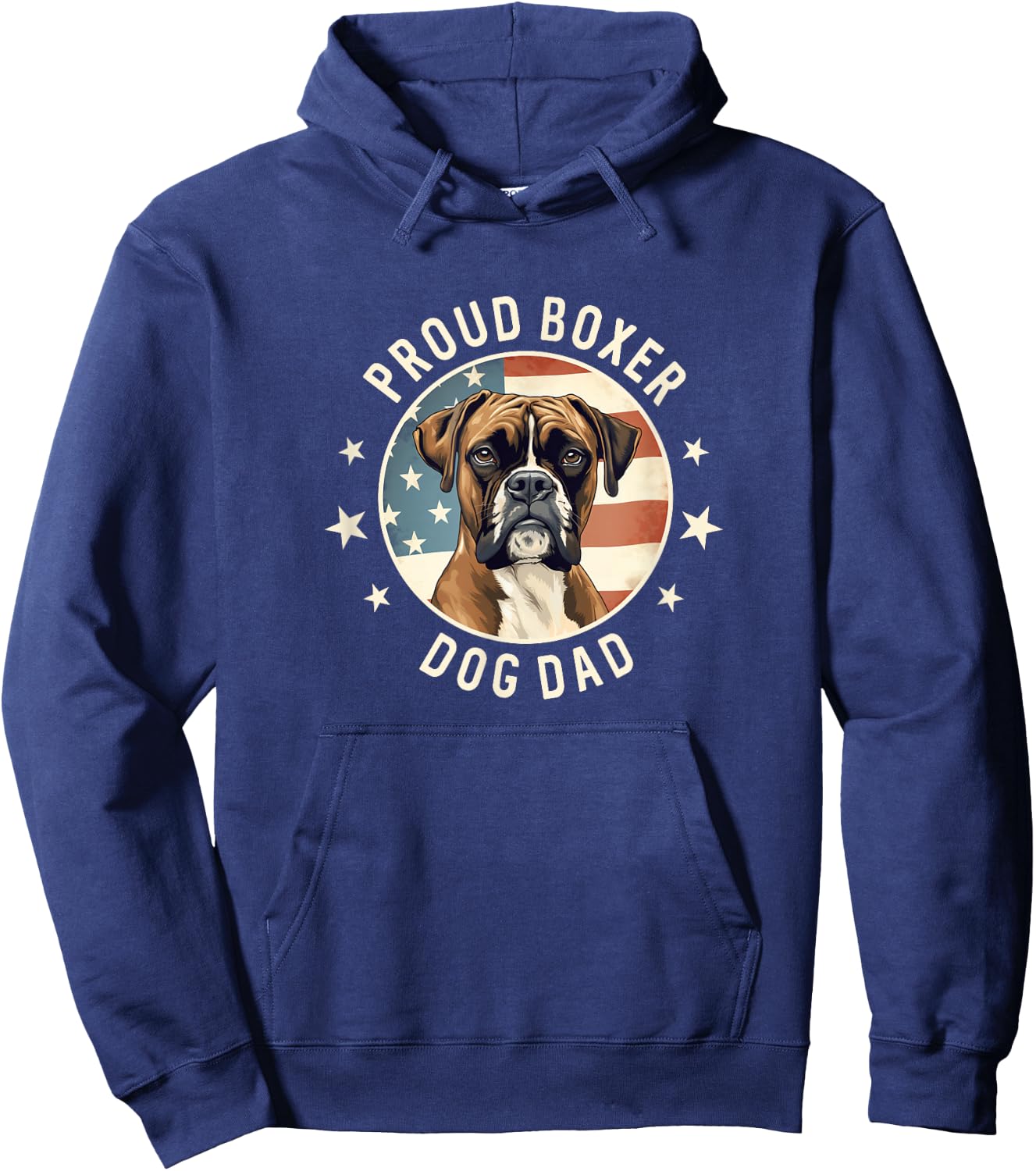 Boxer Dog Gifts , Proud Boxer Dog Dad Hoodie - Hoodie | Navy
