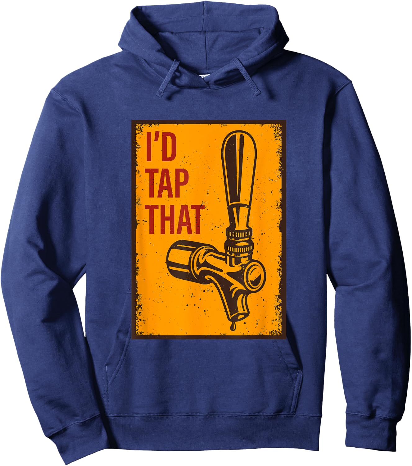 I'd Tap That Funny Retro Vintage Beer Gift Hoodie - Hoodie | Navy
