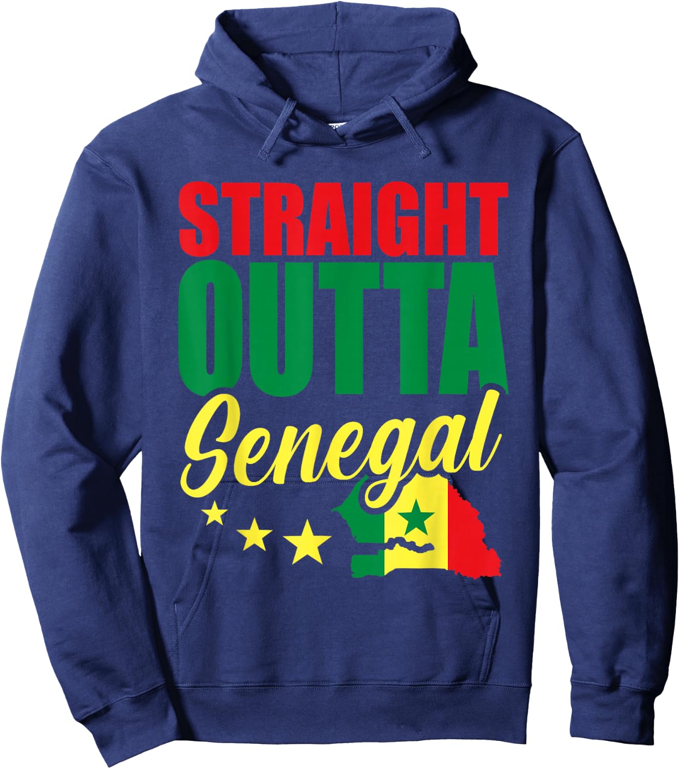 Funny Senegal Flag Shirt Roots From Usa Senegal Hoodie - Hoodie | Navy