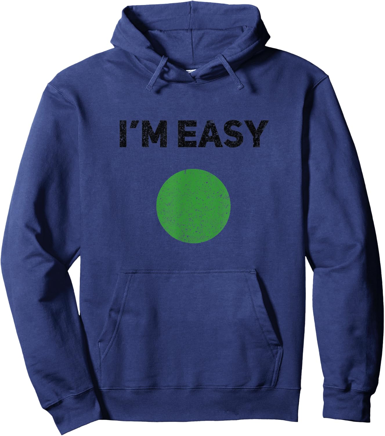 I'm Easy Green Skiing Circle Snowboard Vintage Hoodie - Hoodie | Navy