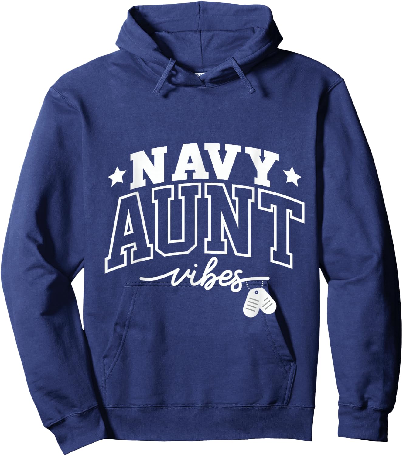 Navy Aunt Vibes: Proud Support and Strength Hoodie - Hoodie | Navy