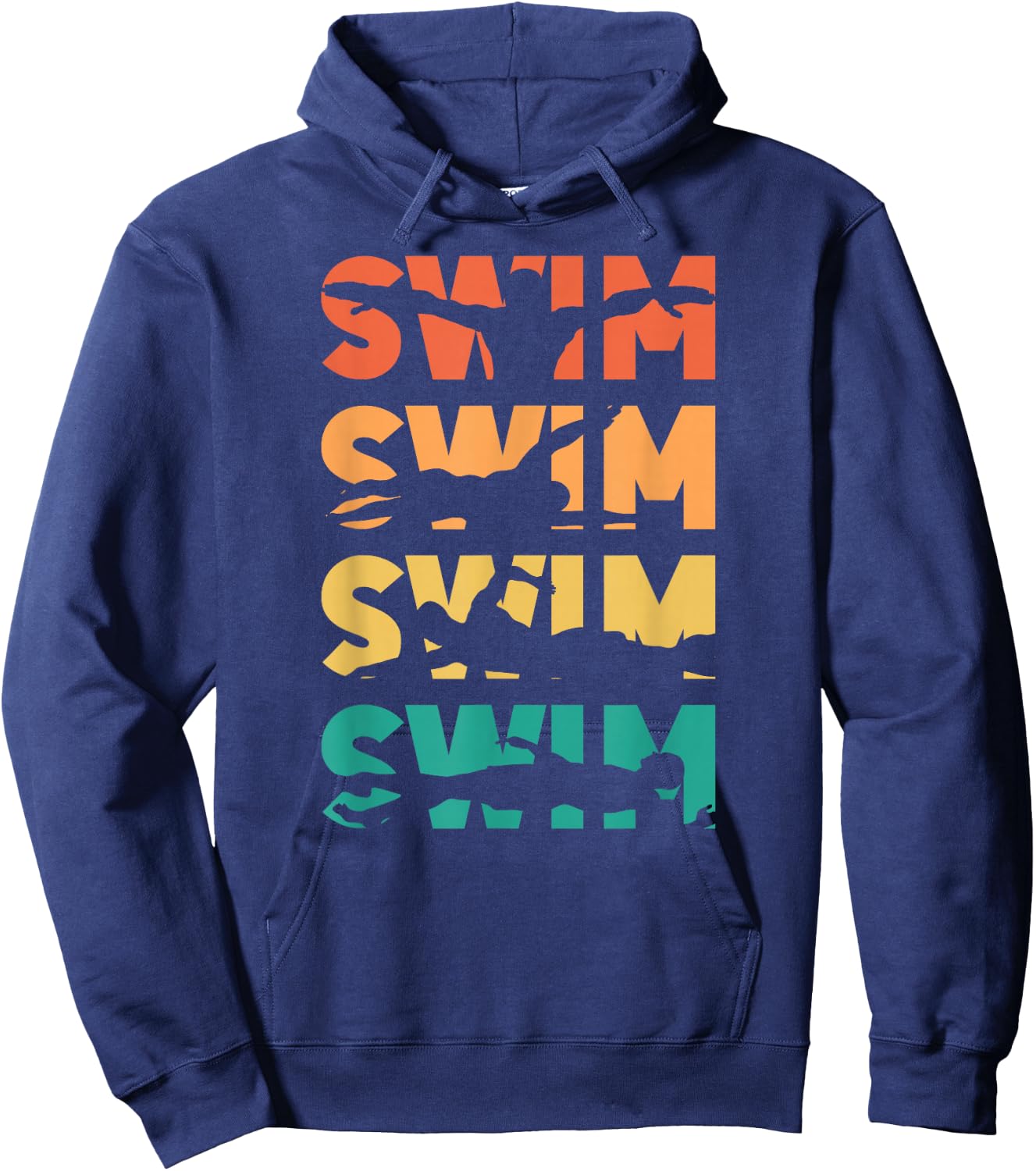 Swimming Swimmer Swim Retro Vintage Hoodie - Hoodie | Navy