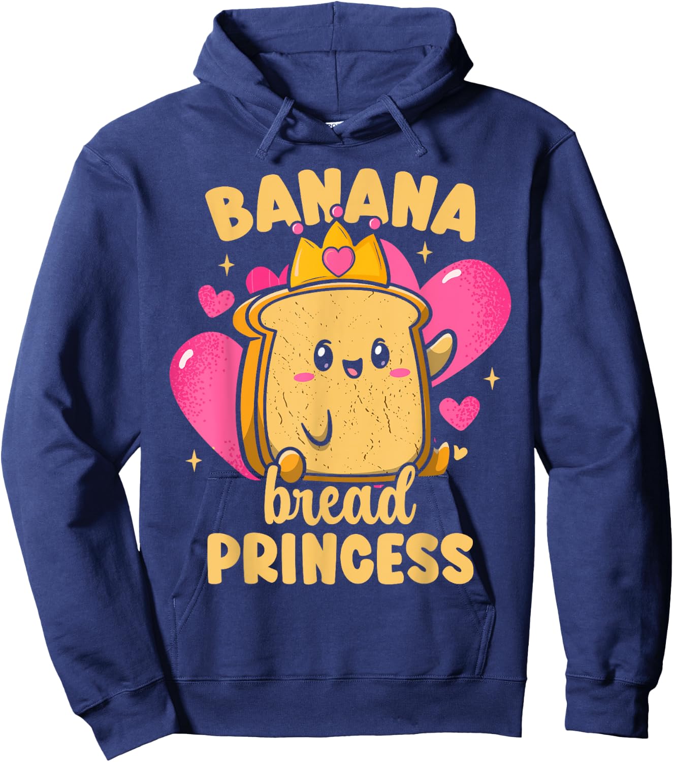 Banana Bread Kids Girls Banana Bread Princess Hoodie - Hoodie | Navy