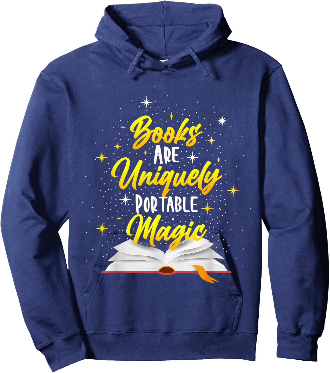 Books Are Uniquely Portable Magic Hoodie - Hoodie | Navy