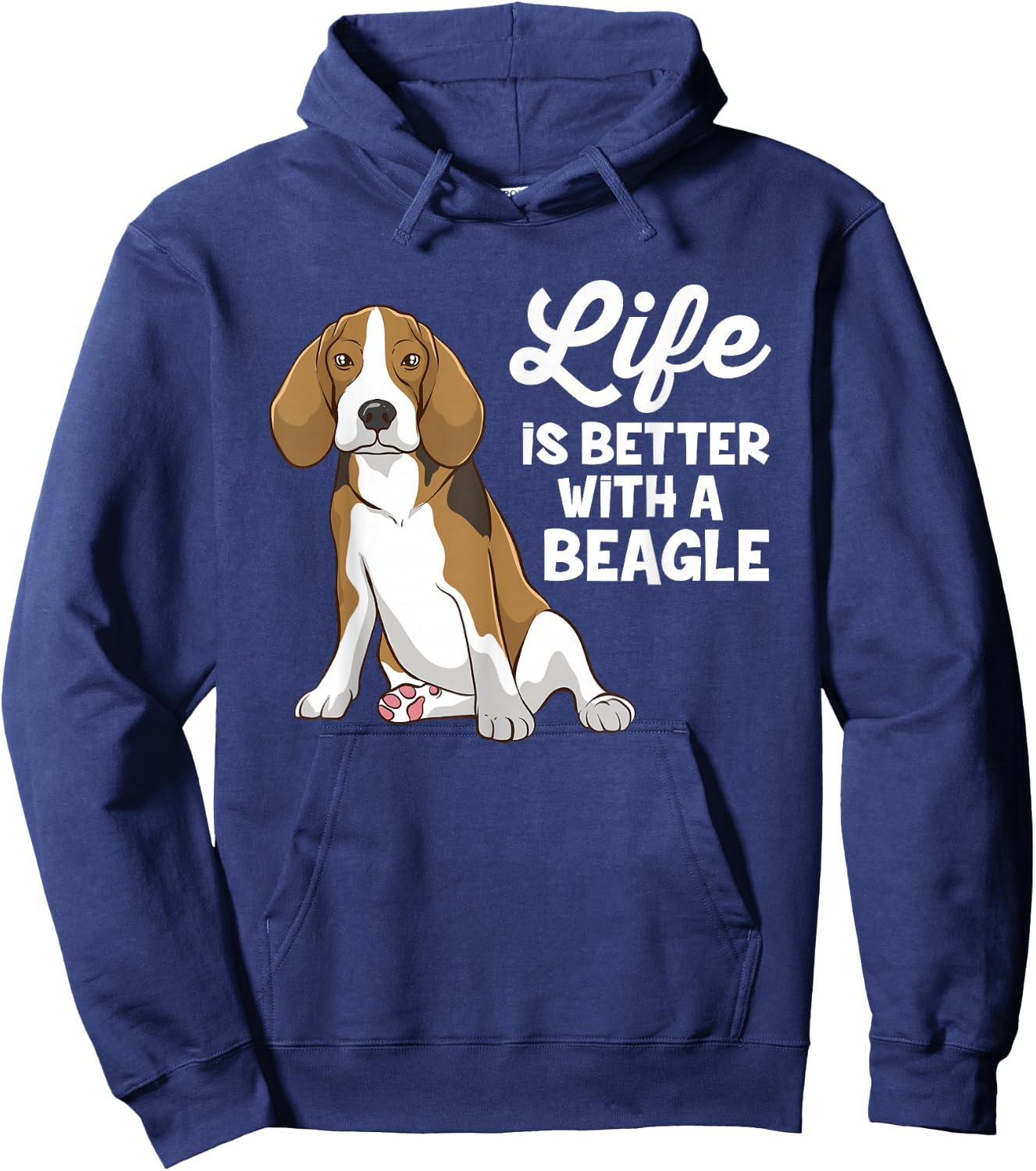 Funny Beagle Dog Life Is Better With A Beagle Hoodie - Hoodie | Navy