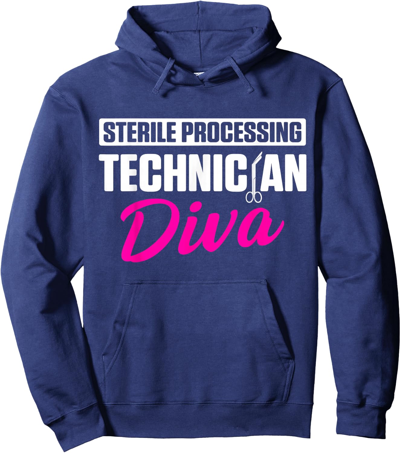 Sterile Processing Technician Diva Funny Tech Hoodie - Hoodie | Navy