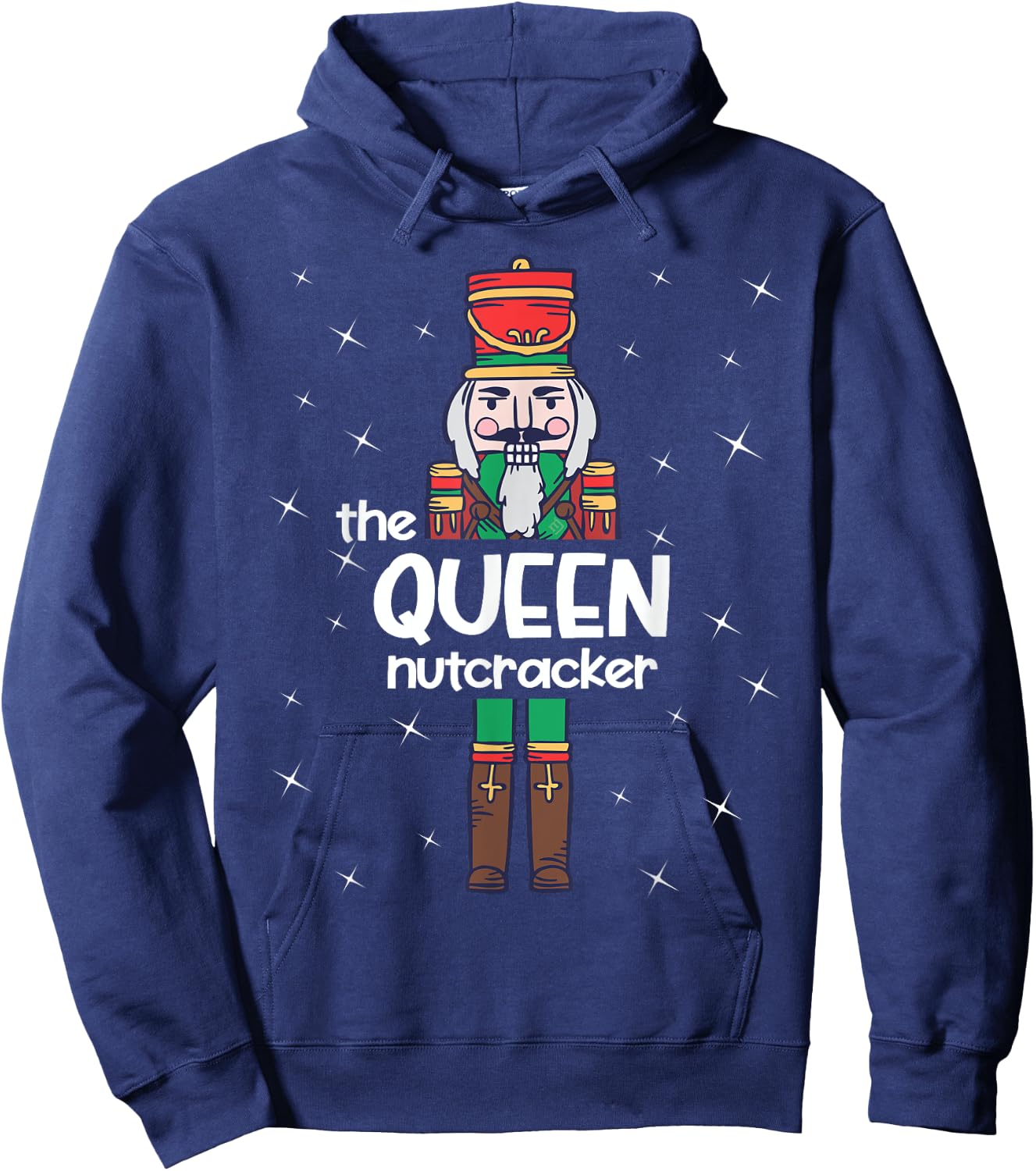 Queen Nutcracker Family Matching Funny Pajama Hoodie - Hoodie | Navy