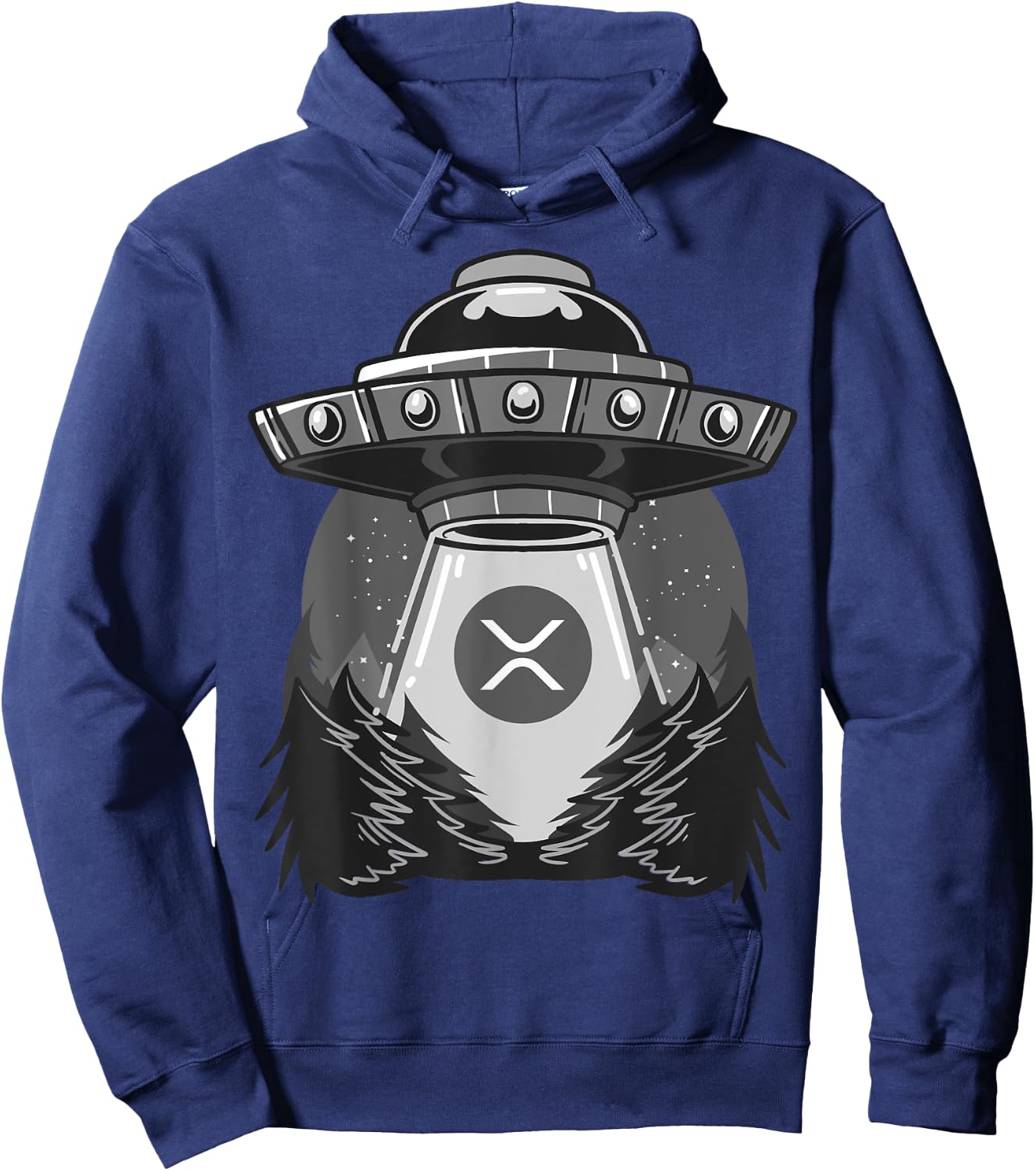 Spaceship UFO XRP Cryptocurrency Hoodie - Hoodie | Navy