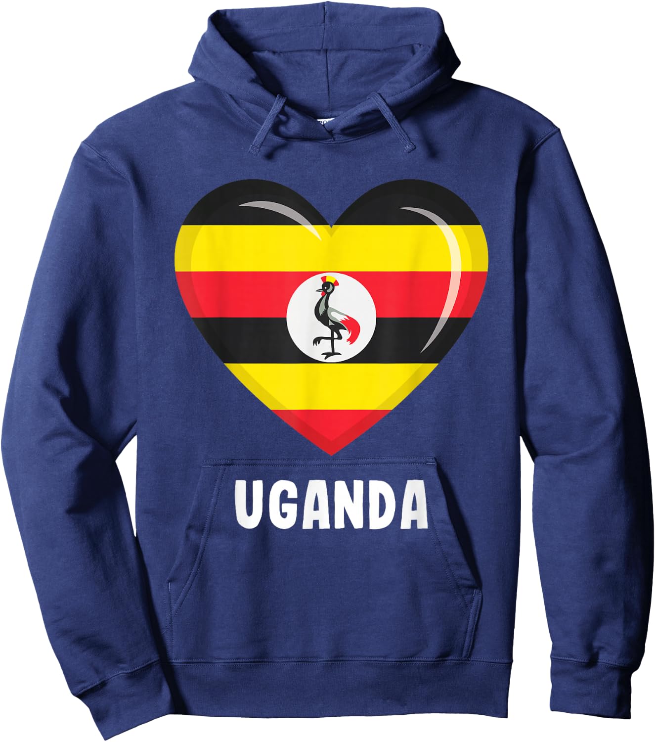 Uganda Flag Jersey Hoodie - Hoodie | Navy