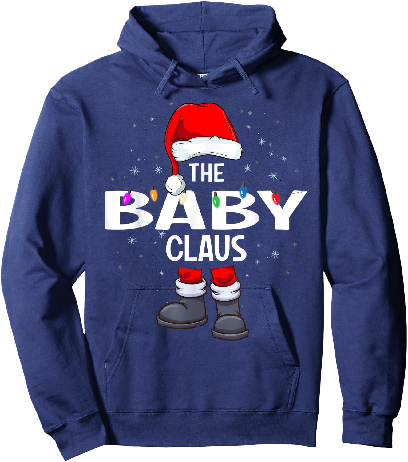 The Baby Claus Matching Christmas Pajama Hoodie - Hoodie | Navy