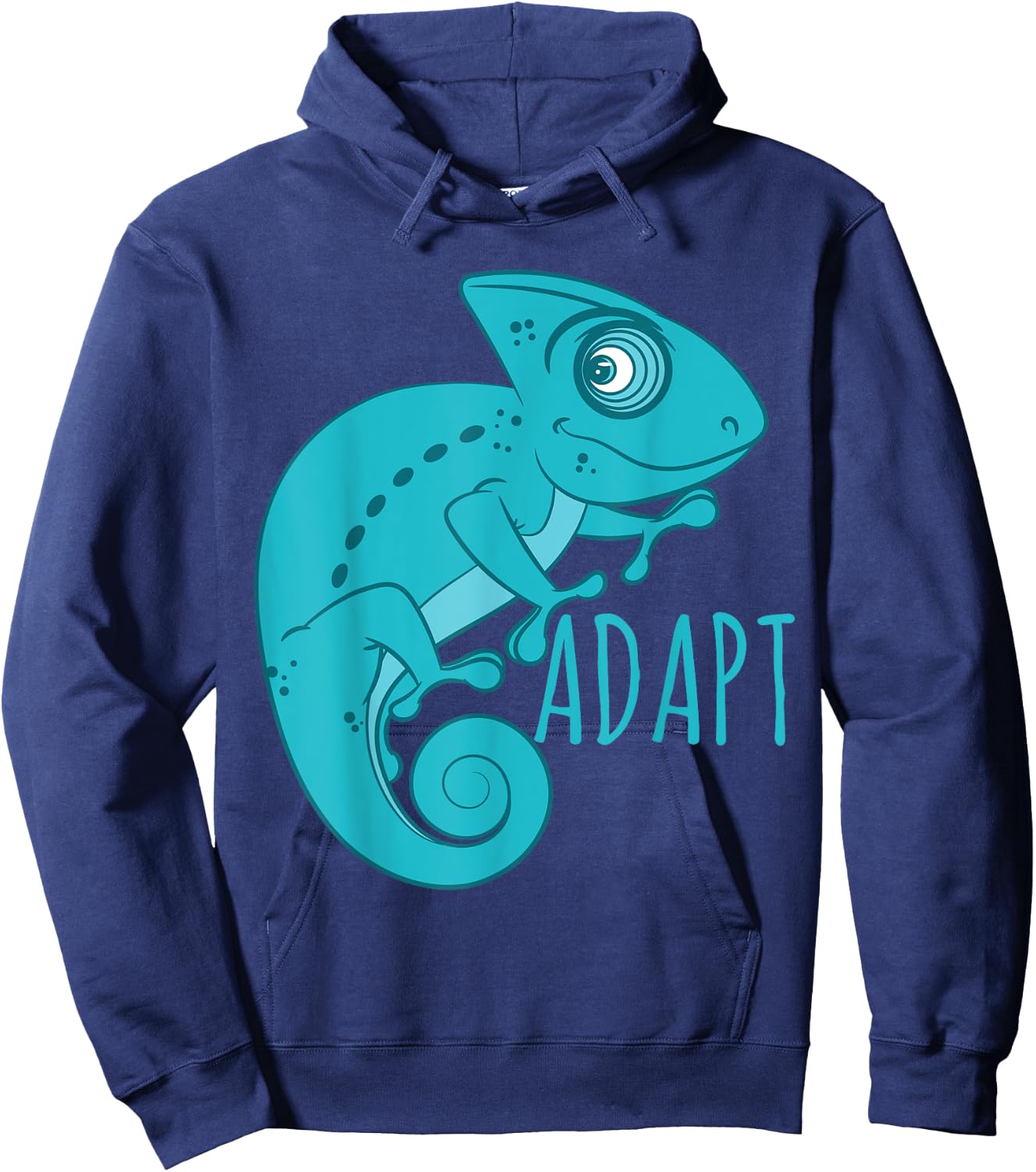 Chameleon T Shirt - Blue Art Chameleon - Adapt Hoodie - Hoodie | Navy