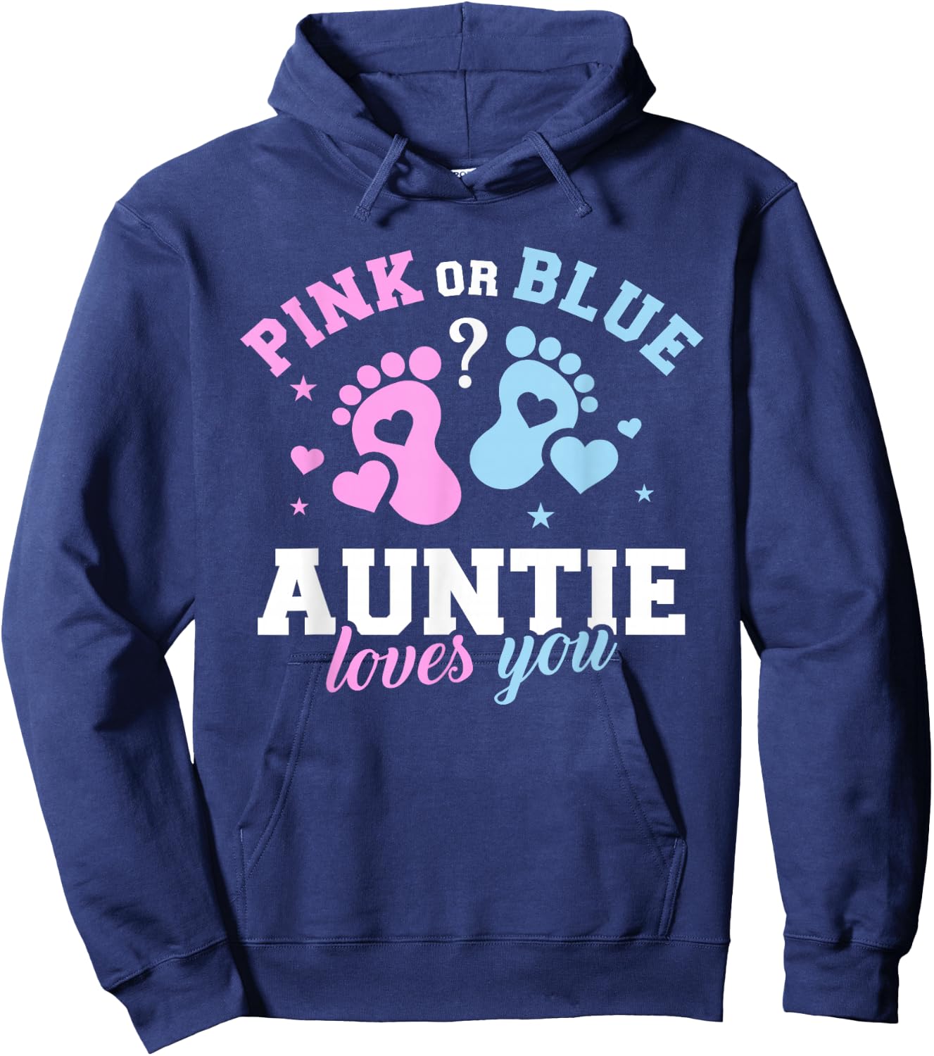 Gender reveal auntie aunt Hoodie - Hoodie | Navy