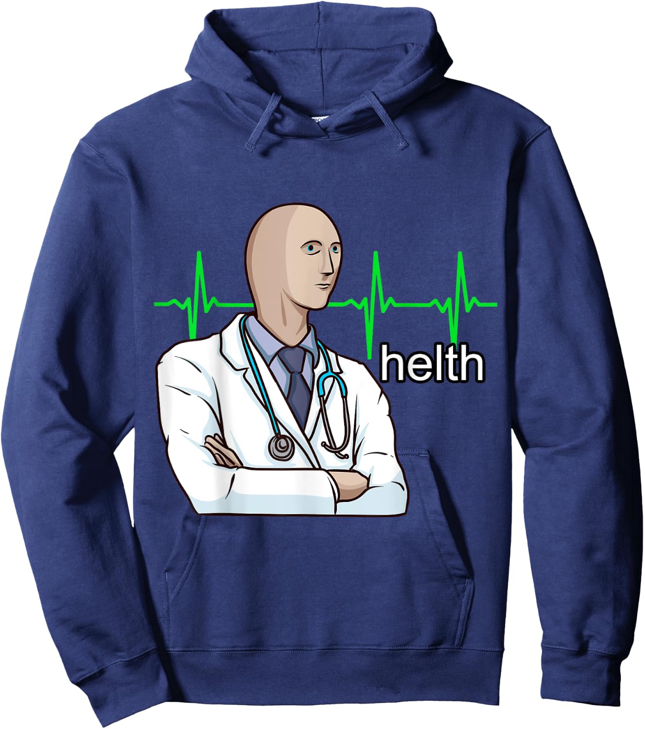 Helth Meme Man Funny Surreal Dank Meme Hoodie - Hoodie | Navy