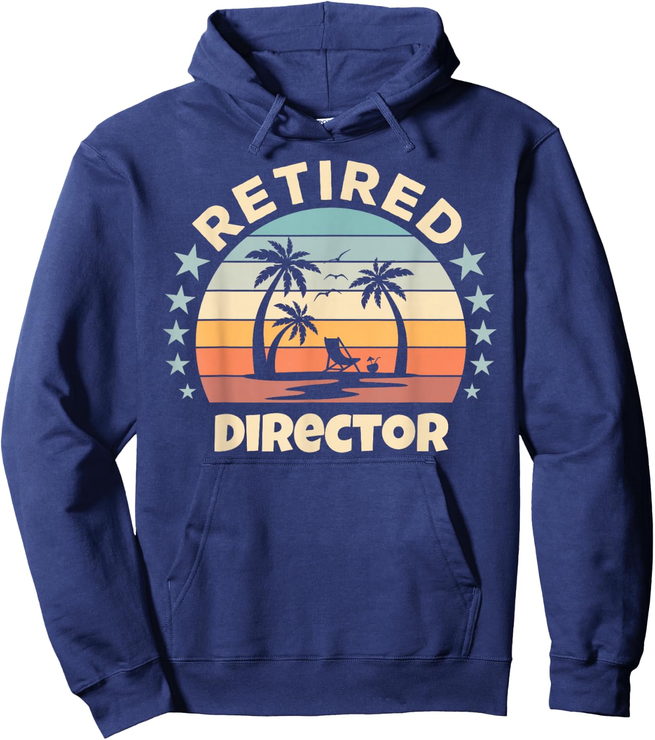 Relaxing Tropical Sunset Retired Director Hoodie - Hoodie | Navy