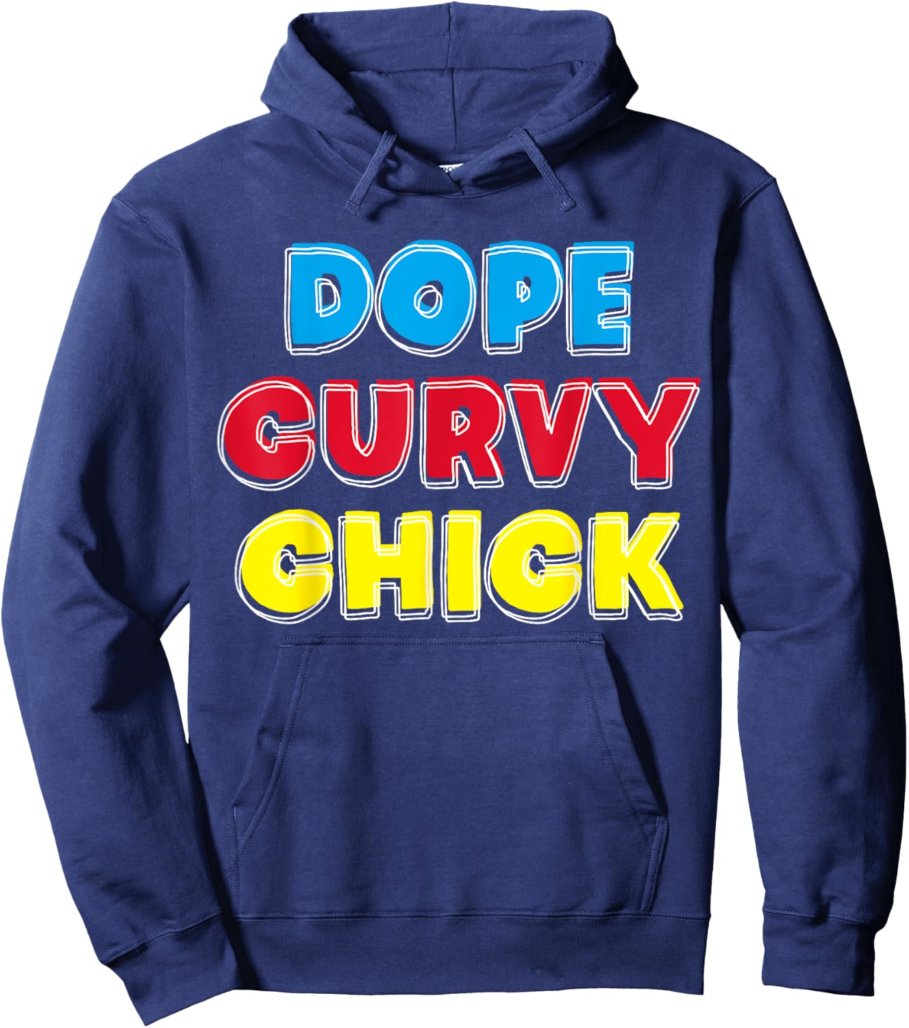 Dope Curvy Chick Hoodie - Hoodie | Navy