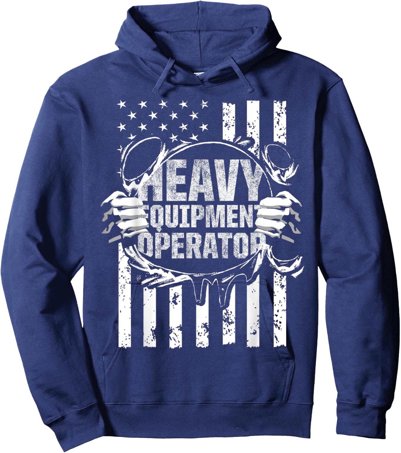 Heavy Equipment Operator America Funny Driver Hoodie - Hoodie | Navy
