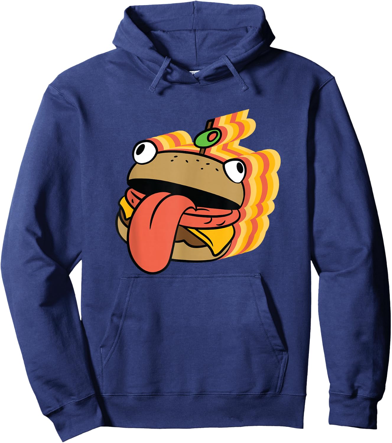 Fortnite Durr Burger Big Face Hoodie - Hoodie | Navy