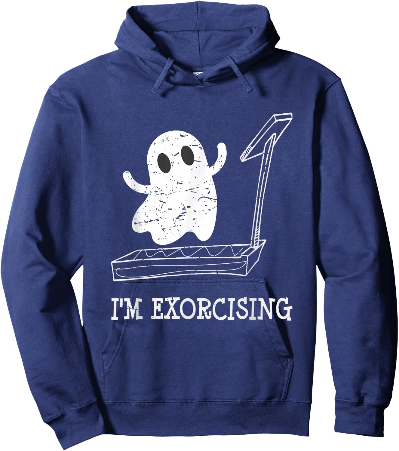 I m Exorcising Fitness Exercise Halloween Gift Hoodie - Hoodie | Navy