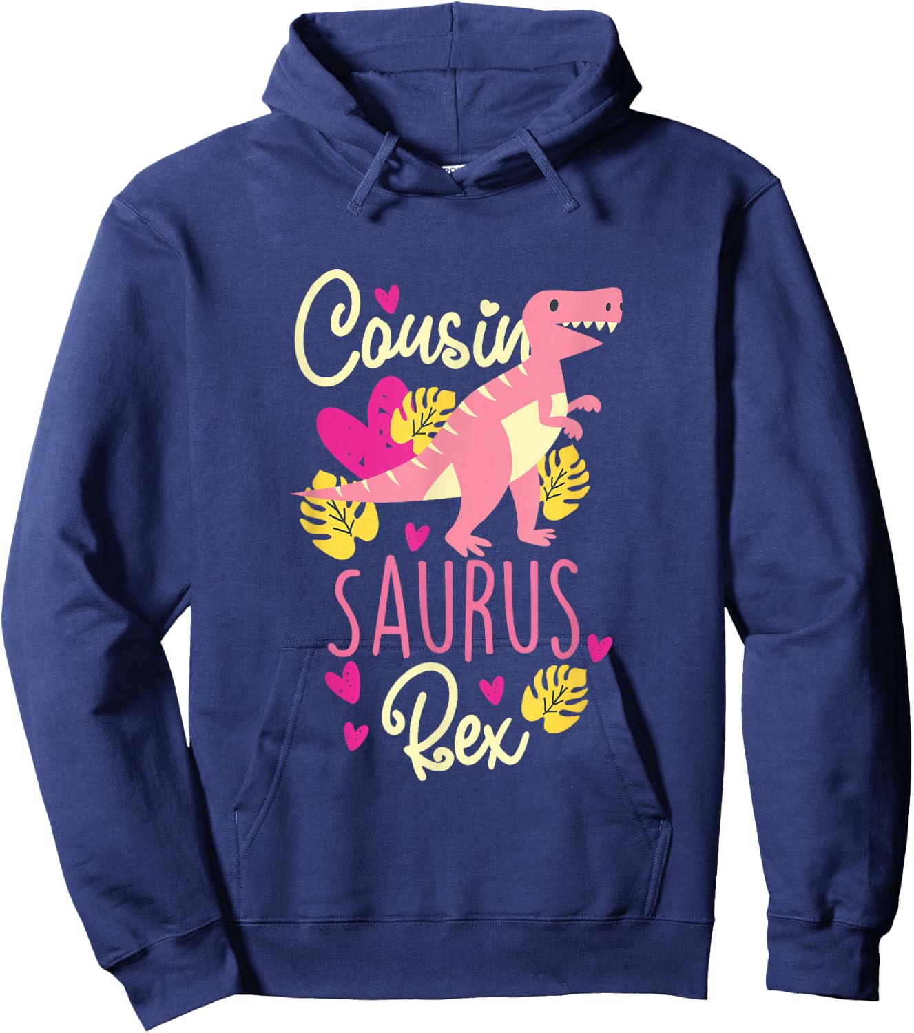 Cousin Saurus Rex Dinosaur Kids Hoodie - Hoodie | Navy