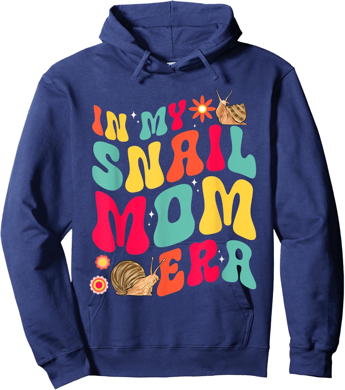Snail Lover In My Snail Mom Era Hoodie - Hoodie | Navy