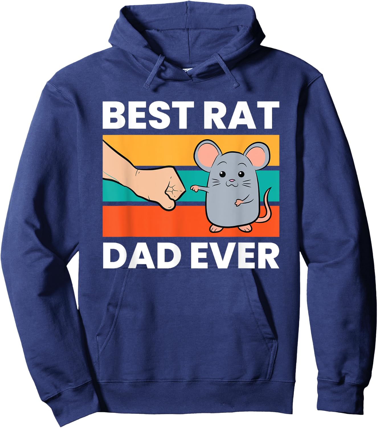 Love Rats Best Rat Dad Ever Hoodie - Hoodie | Navy