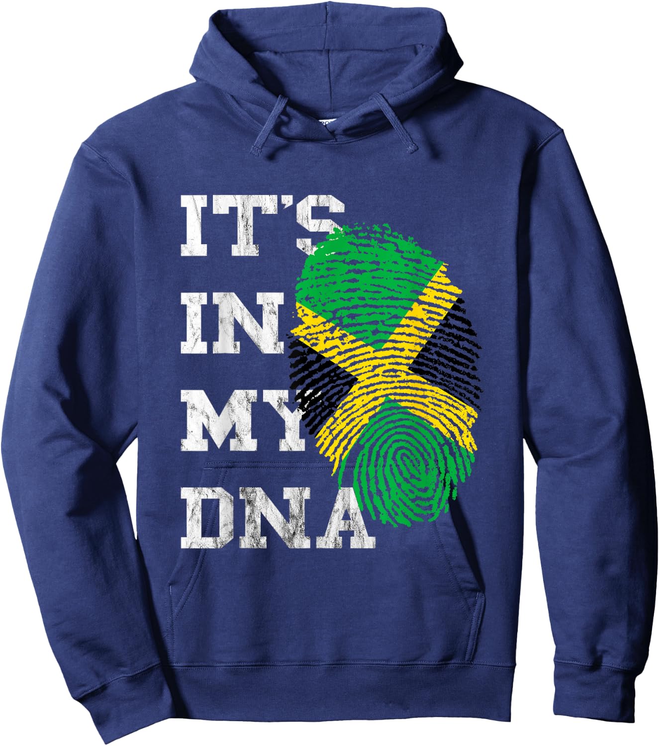 It is in My DNA Jamaica Genetics Jamaican Roots Hoodie - Hoodie | Navy