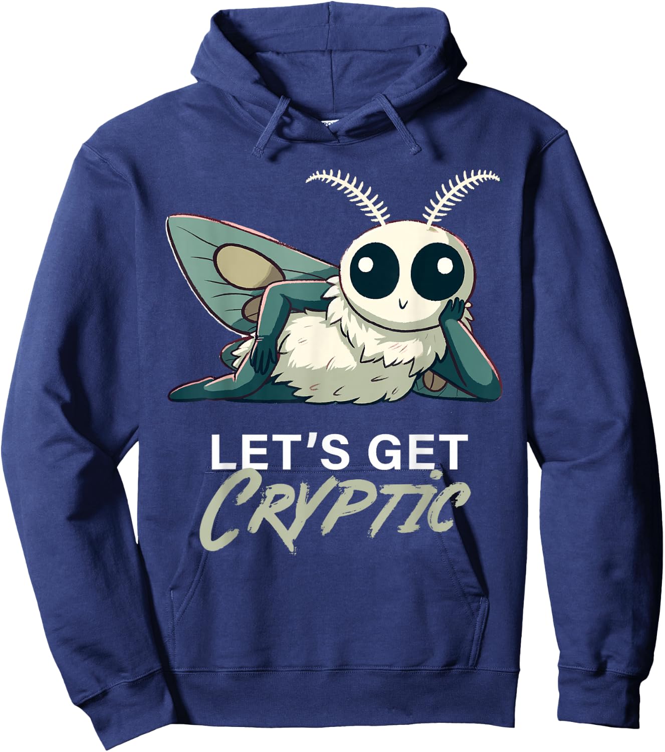 Sexy Mothman Let's get Cryptic Cryptid Hoodie - Hoodie | Navy