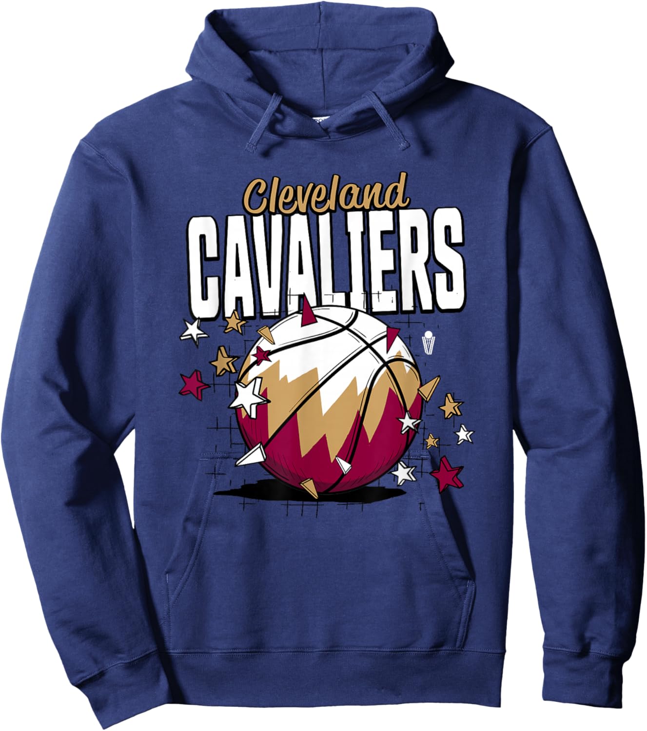 NBA Cleveland Cavaliers Basketball Doodle Stars Hoodie - Hoodie | Navy
