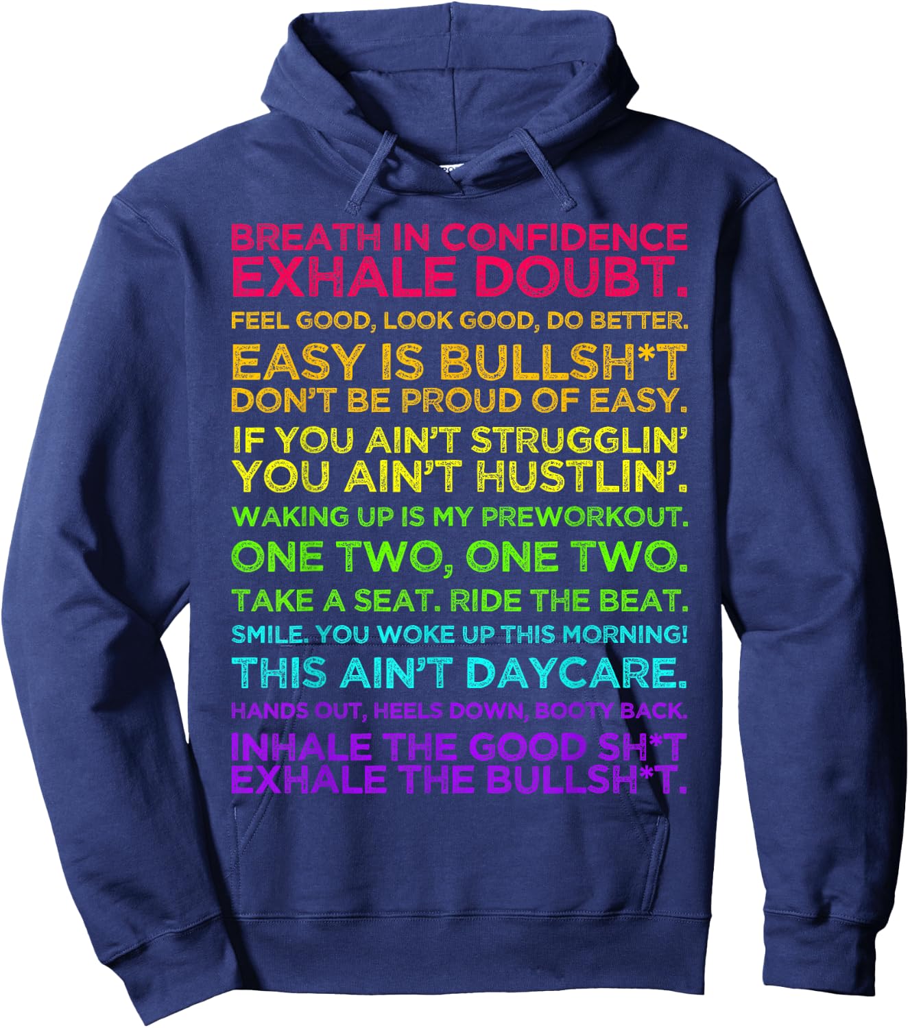 Alex Toussaint Motivational Quotes Hoodie - Hoodie | Navy