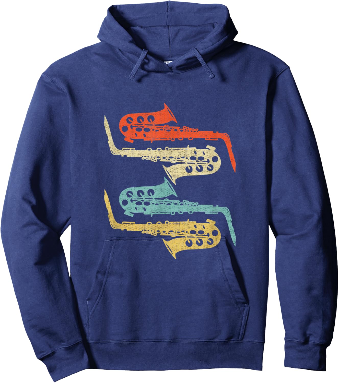 Saxophone design, Musical Instrument Hoodie - Hoodie | Navy