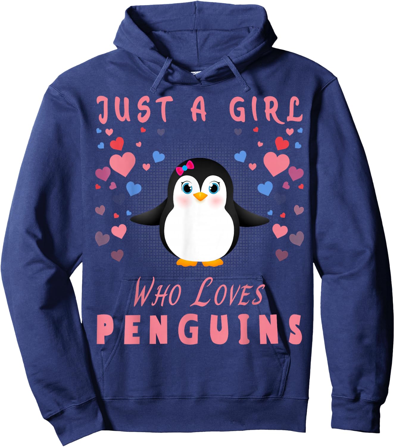 Just a Girl Who Loves Penguins Hoodie - Hoodie | Navy