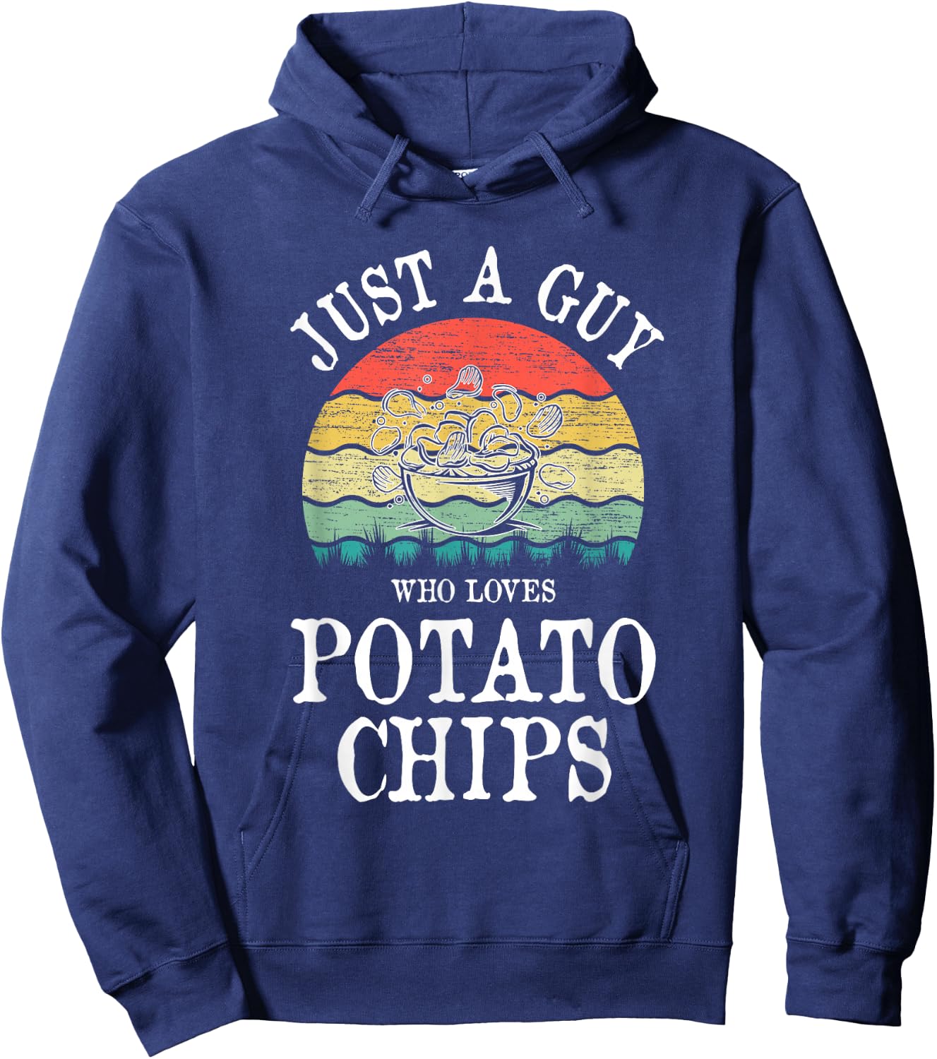 Just A Guy Who Loves Potato Chips Hoodie - Hoodie | Navy