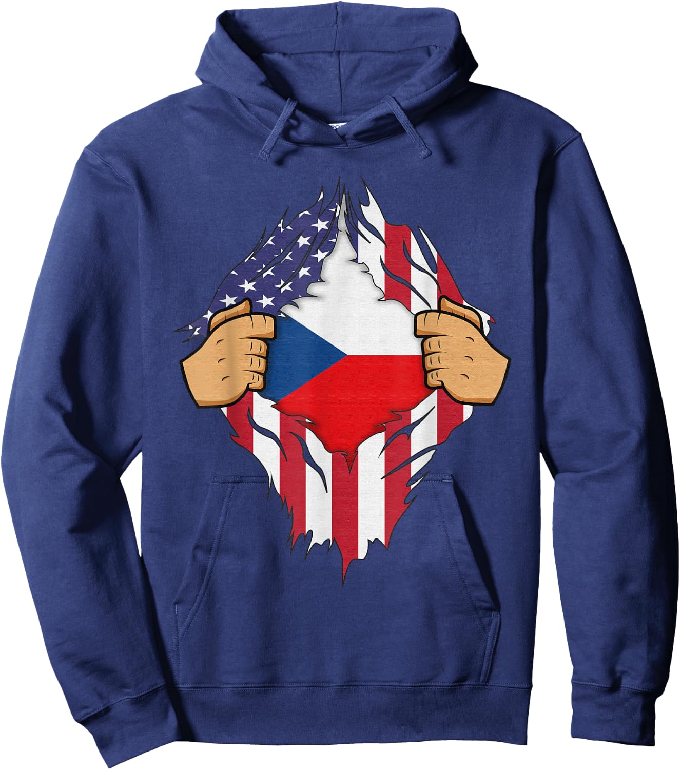 CZECH FLAG CZECH REPUBLIC Men Women Kids Gift Hoodie - Hoodie | Navy
