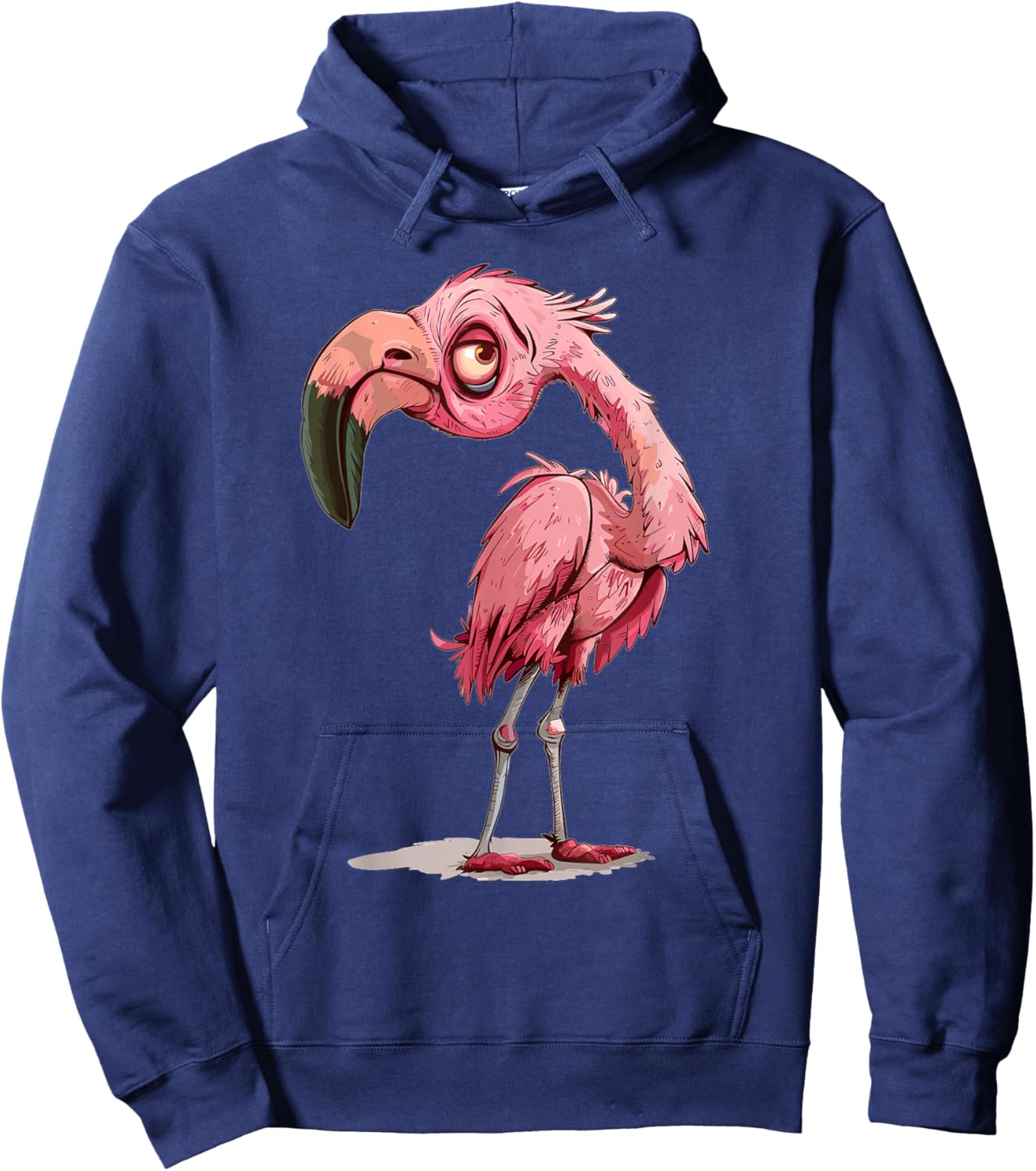 Tired Flamingo Hoodie - Hoodie | Navy