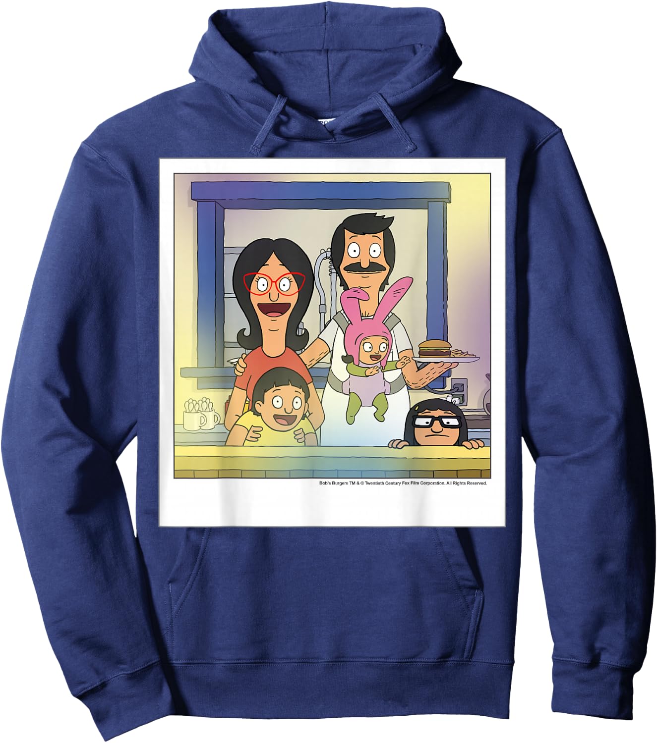 Bob's Burgers Belcher Family Portrait Hoodie - Hoodie | Navy