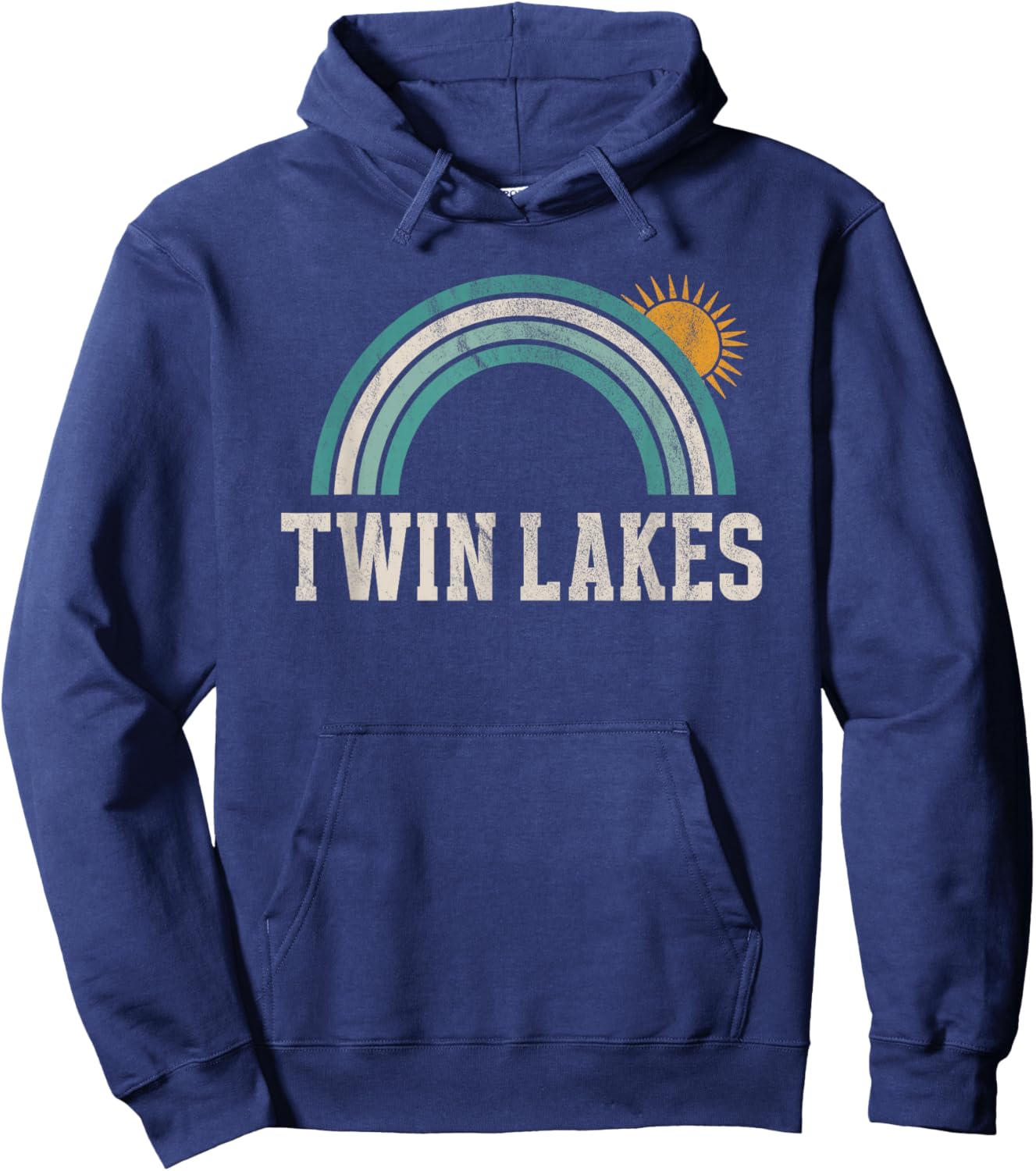 Twin Lakes Idaho Outdoors Vintage Hoodie - Hoodie | Navy