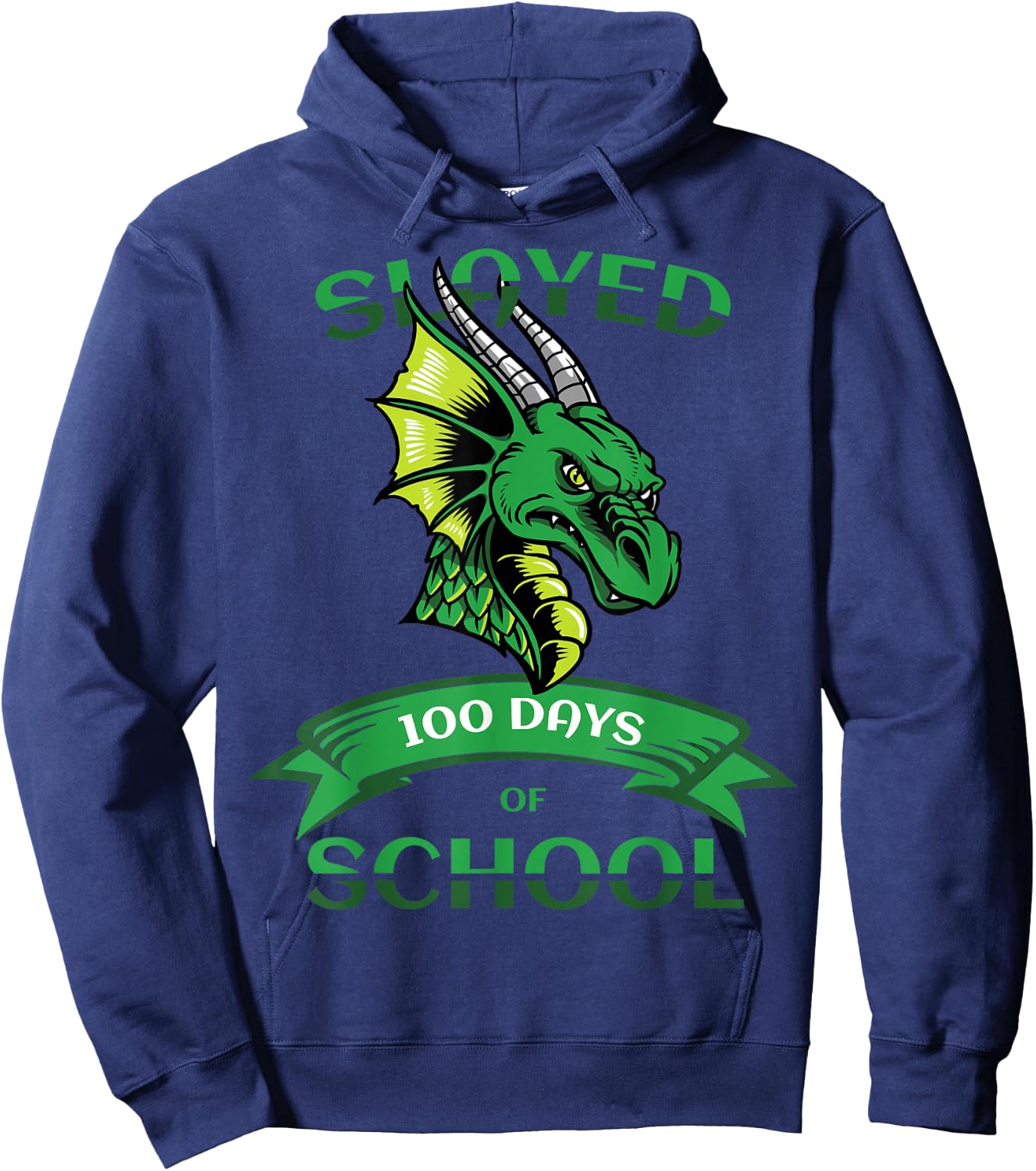 100 Days of School Shirt for Boys Dragon Hoodie - Hoodie | Navy