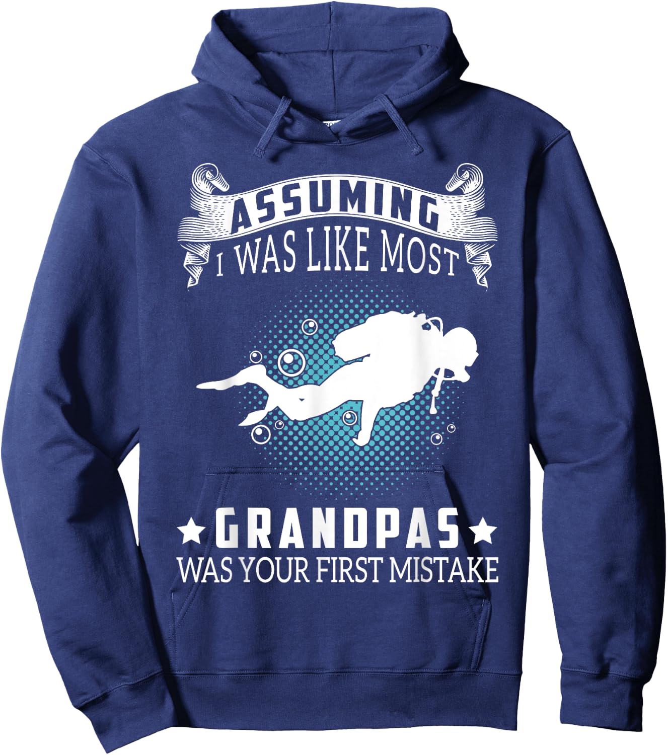 Scuba Diving Gift- I Am A Scuba Diver Grandpa Hoodie - Hoodie | Navy