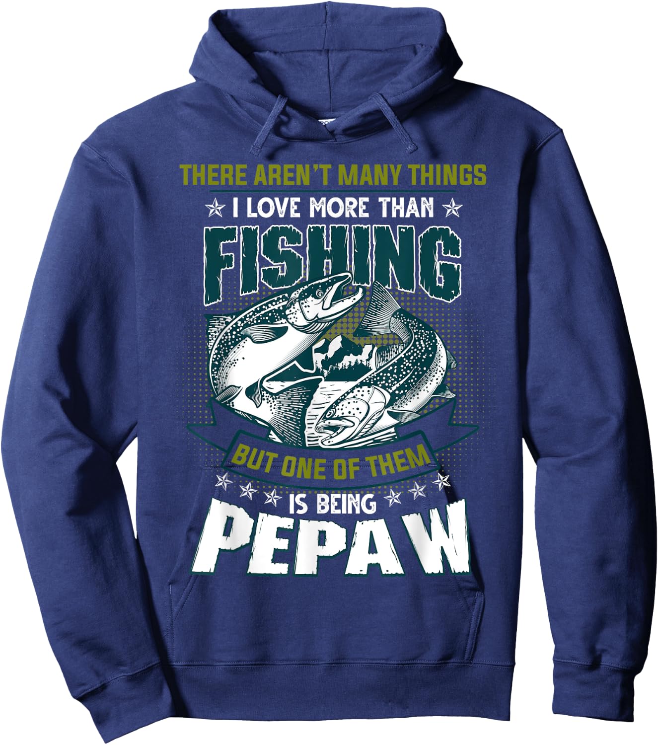 Fathers Day Fishing Pepaw Shirt Reel Cool Pepaw Hoodie - Hoodie | Navy