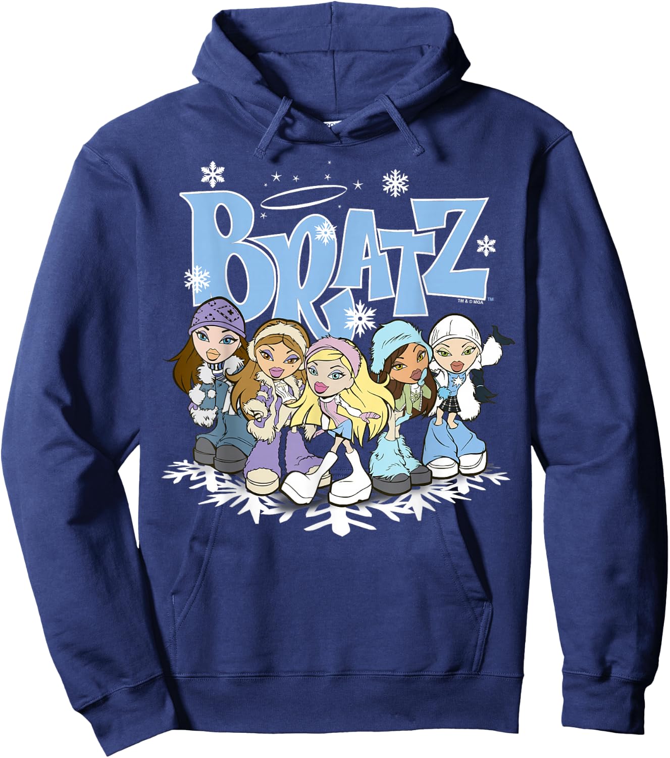 Bratz Winter Wonderland Group Shot Hoodie - Hoodie | Navy