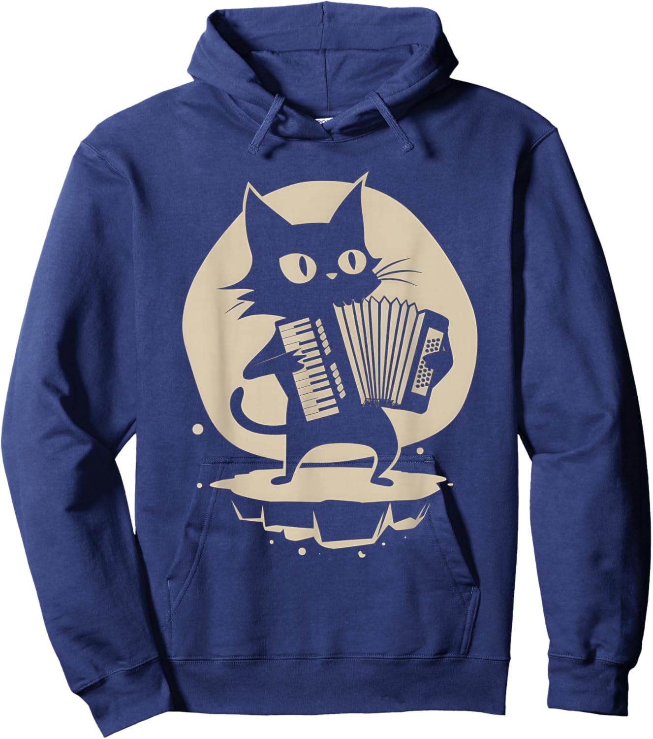 Cat Accordion Hoodie - Hoodie | Navy